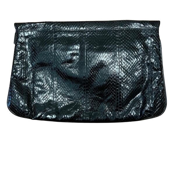 Vintage J. Renee Black Flower Clutch - Picture 5 of 5